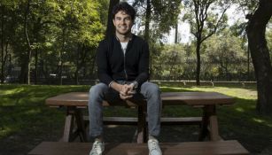 Checo Pérez, durante una entrevista en el Bosque de Chapultepec 