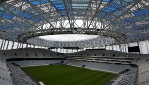 Vista panorámica de un Estadio que se usará en Rusia 2018