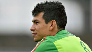 Chucky, durante un entrenamiento con la Selección