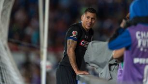 Julio César Domínguez, durante un encuentro del Cruz Azul 