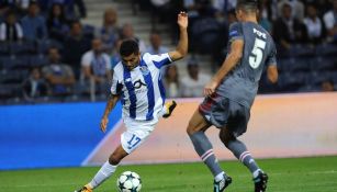 Corona, durante un partido de la Champions League