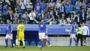 Toché festeja un gol frente al Cádiz