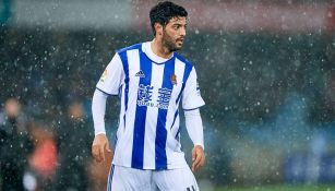 Carlos Vela, durante un juego con la Real Sociedad