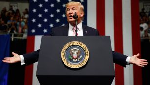 Donald Trump, durante una conferencia de prensa 