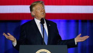 Donald Trump, durante una conferencia de prensa