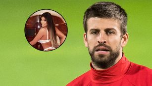 Piqué en un entrenamiento con España