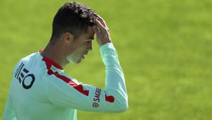 Cristiano Ronaldo, durante entrenamiento de Portugal 