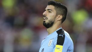 Luis Suárez durante un partido de Uruguay 