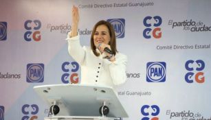 Margarita Zavala en una conferencia del PAN