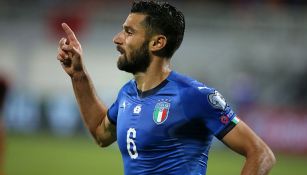 Candreva celebra su anotación contra Albania