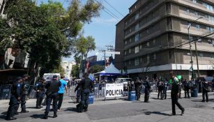 Operativo de seguridad a las afueras del Estadio Azul