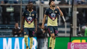 Peralta y Quintero celebran frente a La Máquina