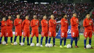 La Selección Chilena previo a un partido de clasificación