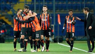 Shakhtar celebra el gol de la remontada contra Feyenoord