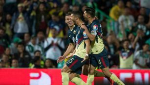 Guido Rodríguez celebra gol con América en la J17