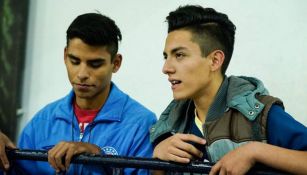 Erick Camacho y su hermano, durante un partido de La Máquina