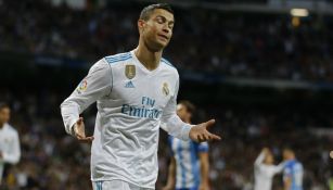 Cristiano Ronaldo celebra su gol frente al Málaga