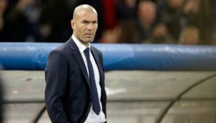Zinedine Zidane durante partido con el Real Madrid
