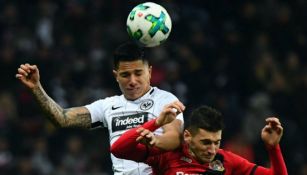 Carlos Salcedo, durante el partido contra el Leverkusen