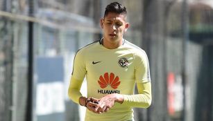 Edson Álvarez, en una práctica del América