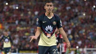 Paul Aguilar, durante un partido del América 