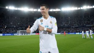 Cristiano Ronaldo festeja tras ganar el Mundial de Clubes 2017