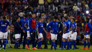 Jugadores de Cruz Azul, tras ser eliminados de Liguilla contra América