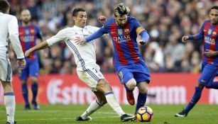 CR7 y Messi durante Clásico español