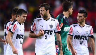 Pratto (9), en un juego con el Atlético Mineiro