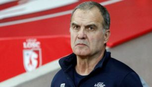 Marcelo Bielsa, durante un entrenamiento del Lille