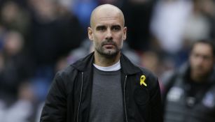 Pep Guardiola, en un partido del Manchester City