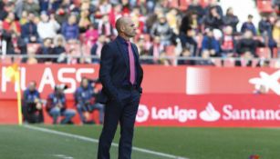 Paco Jémez en el banquillo de Las Palmas