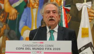 Decio de María en el evento de candidatura del Mundial 2026