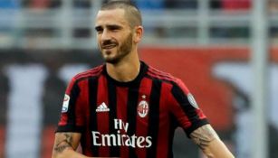 Leonardo Bonucci durante un partido con el Milan