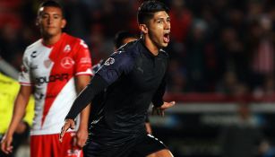 Pulido celebra su gol frente al Necaxa