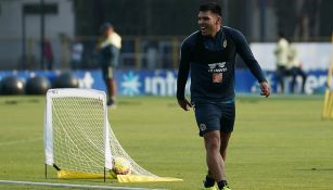 Romero, durante un entrenamiento del América 