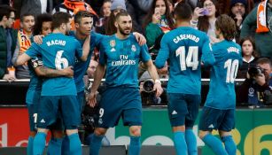 CR7 festeja su primera anotación contra Valencia 