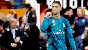 Cristiano Ronaldo se muestra feliz tras marcar contra Valencia 