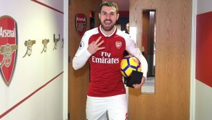 Aaron Ramsey al termino del partido frente al Everton