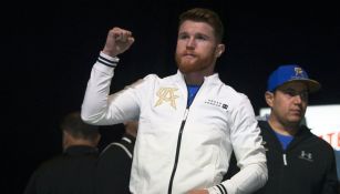 Canelo, en la ceremonia de pesaje de la pelea contra Golovkin