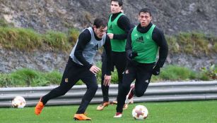 Moreno, durante un entrenamiento con la Real Sociedad