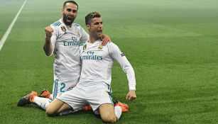 Cristino y Dani Carvajal celebran gol contra PSG