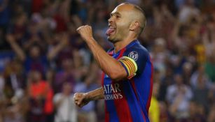 Andrés Iniesta en festejo durante un encuentro frente a Celtic