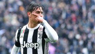 Dybala celebra una anotación con Juventus 