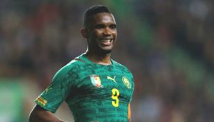 Samuel Eto'o con la selección de Camerún