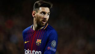 Messi, durante partido de la Champions contra La Roma 