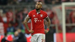 Arturo Vidal durante un partido con el Bayern Munich