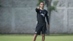 Rafa Márquez durante un entrenamiento con Atlas