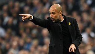 Pep Guardiola, en un partido del Manchester City