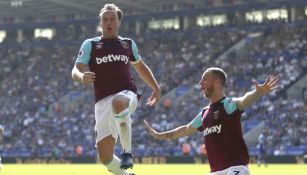 Mark Noble festeja un gol con el West Ham